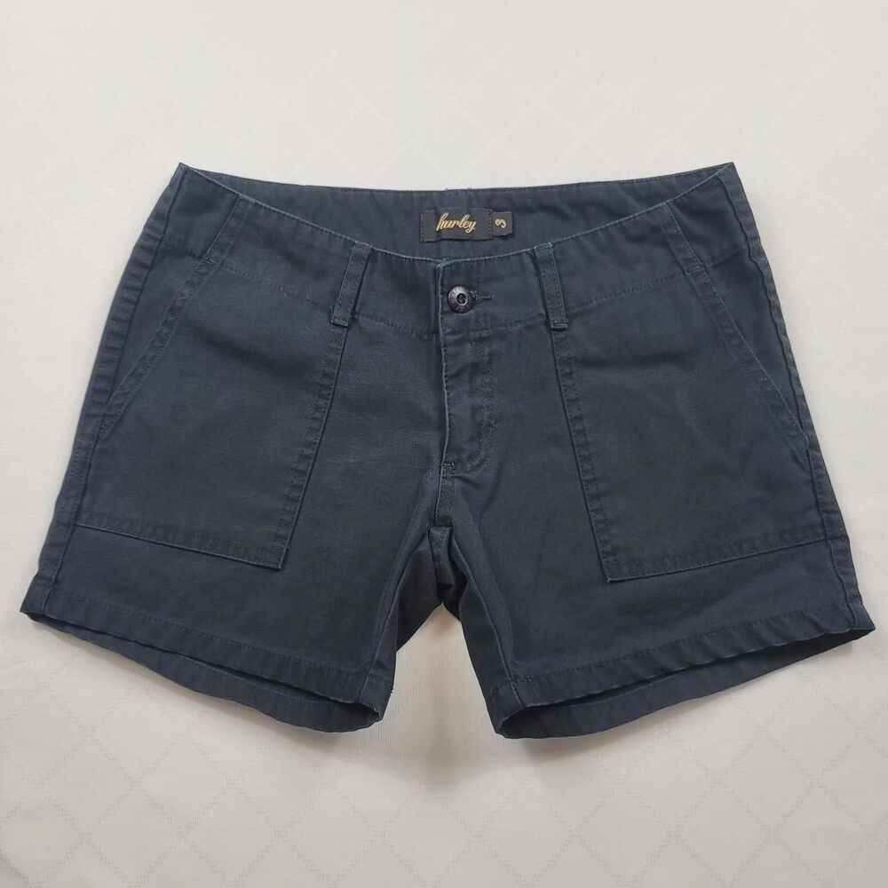 VTG Y2K Hurley Utility Shorts Black Women's 3 Gorpcore Surf Streetwear